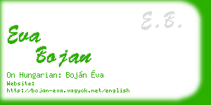 eva bojan business card